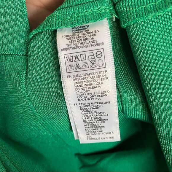 NWT Forever 21 Kelly Green Sleeveless Bandage Tube Mini Dress - Picture 9 of 10